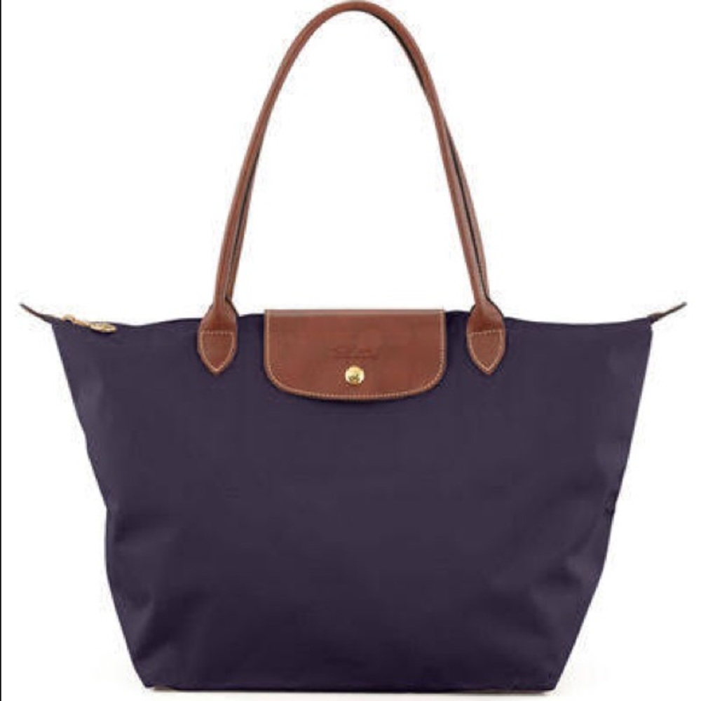 Longchamp 'Large Le Pliage' Tote - Purple